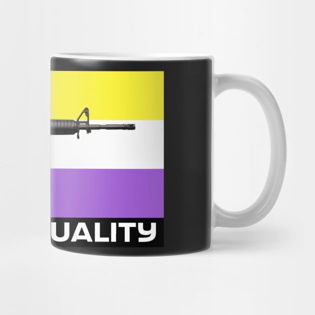 Defend Equality (Non Binary Flag)| First Amendment| Cool and Cute Stickers| T-Shirts by RevolutionToday